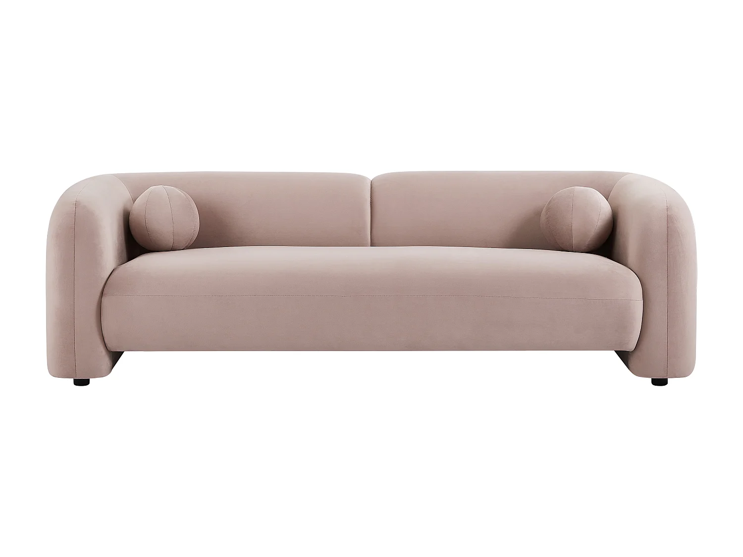 Sofa 3-Sitzer - Samt - Rosa - OVOTAS