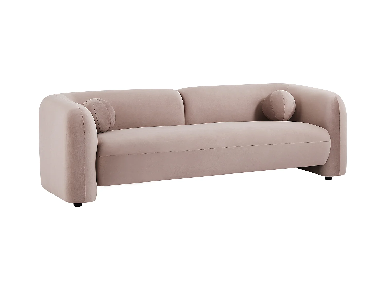 Sofa 3-Sitzer - Samt - Rosa - OVOTAS