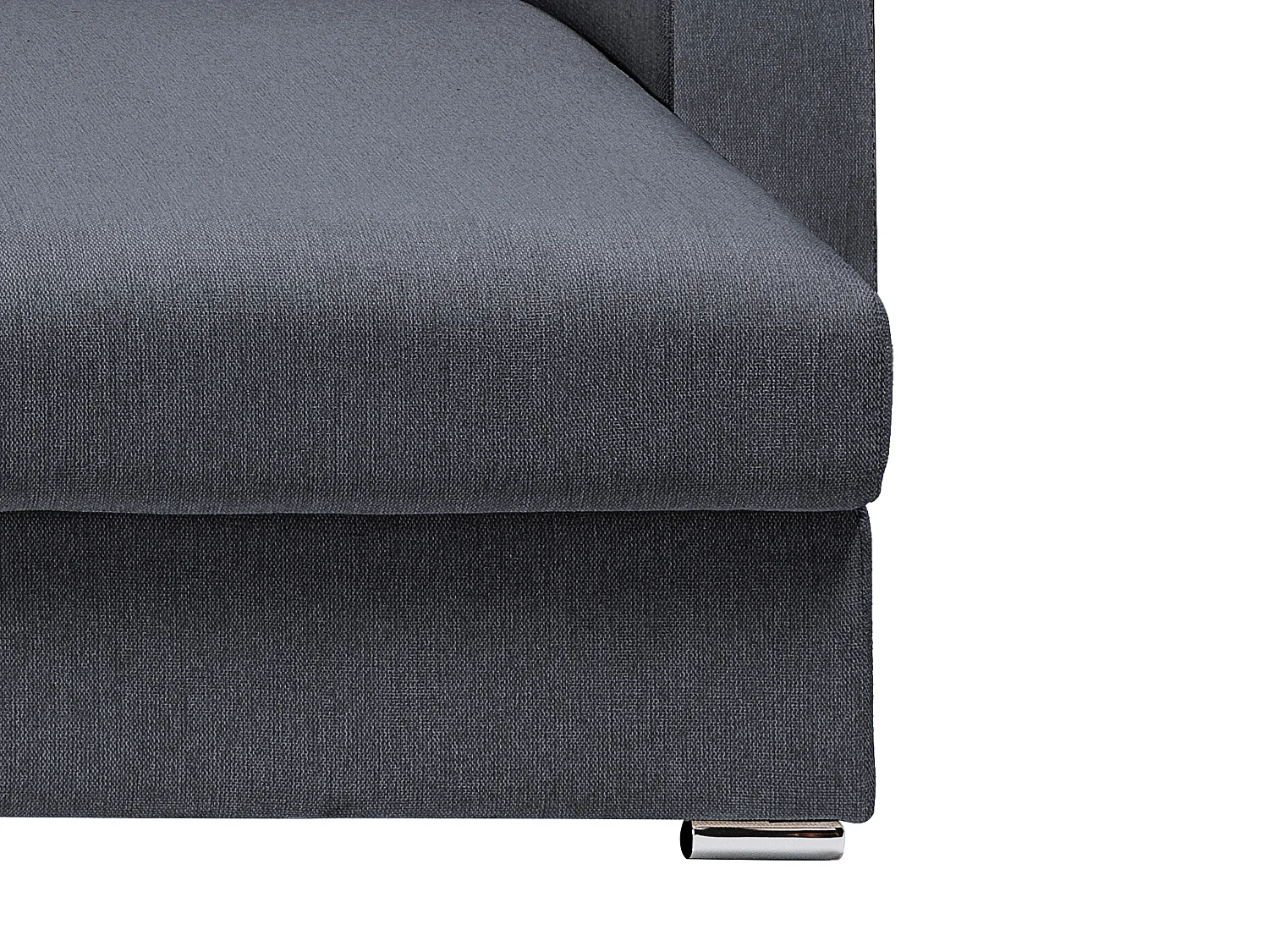 Canapé d'angle réversible convertible express en tissu gris anthracite - Couchage 140 cm - Matelas 18 cm - CALITO