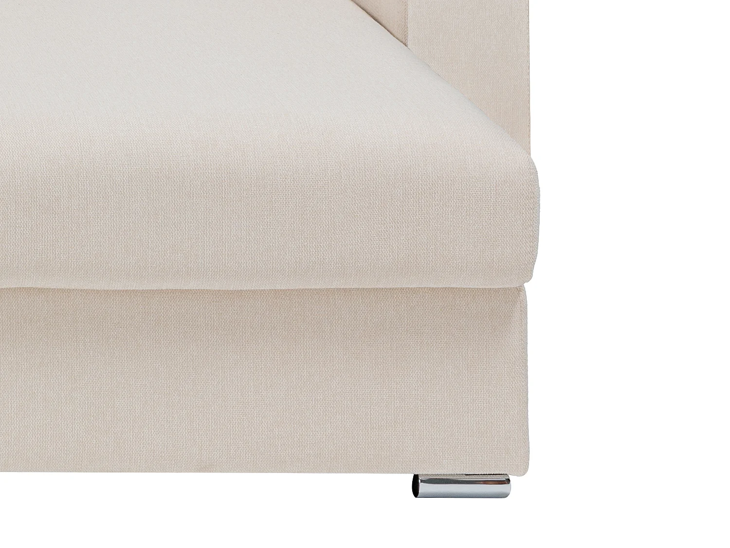 Canapé d'angle réversible convertible express en tissu beige - Couchage 140 cm - Matelas 22 cm avec mémoire de forme - CALITO