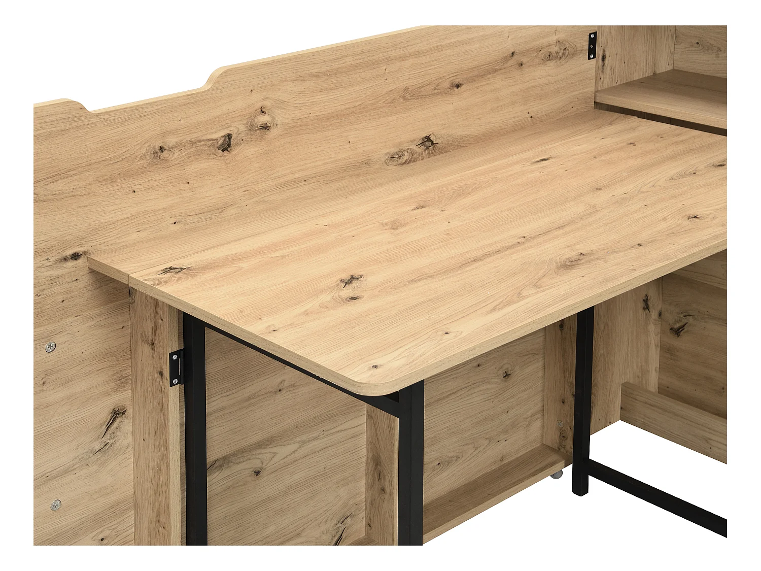 Nedfellbart hjørneskrivebord - MDF - Farge: Naturlig - RELIMY