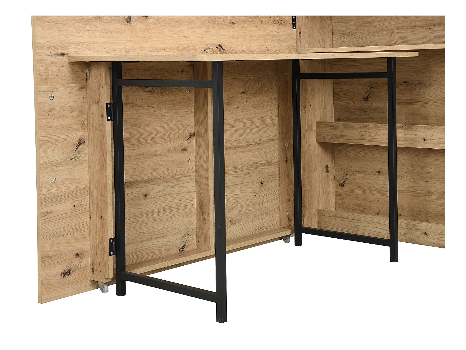 Nedfellbart hjørneskrivebord - MDF - Farge: Naturlig - RELIMY