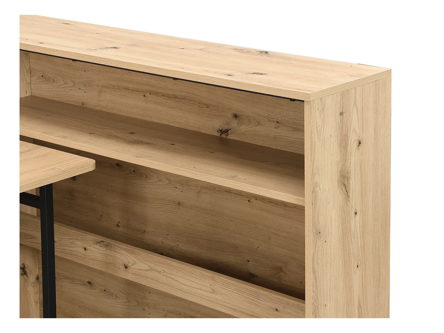 Nedfellbart hjørneskrivebord - MDF - Farge: Naturlig - RELIMY