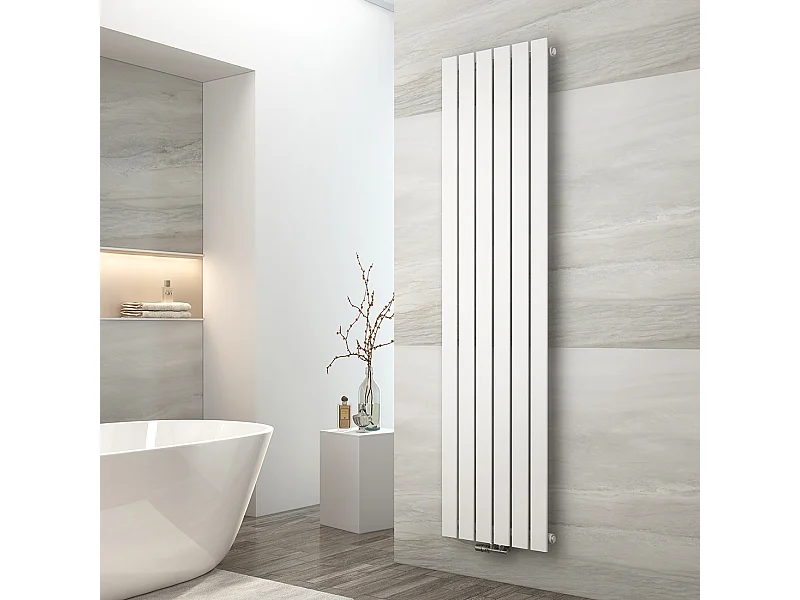EMKE Radiator - Plat Design - Glanzend Wit - 180x46 cm - 948 W - Kolomradiator Vertical - Verwarming voor Alle Ruimtes