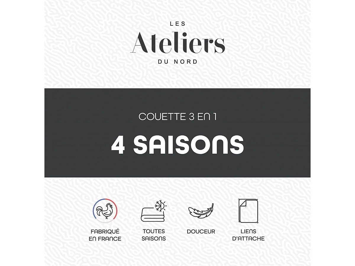 Couette 4 saisons 3en1 240x260cm