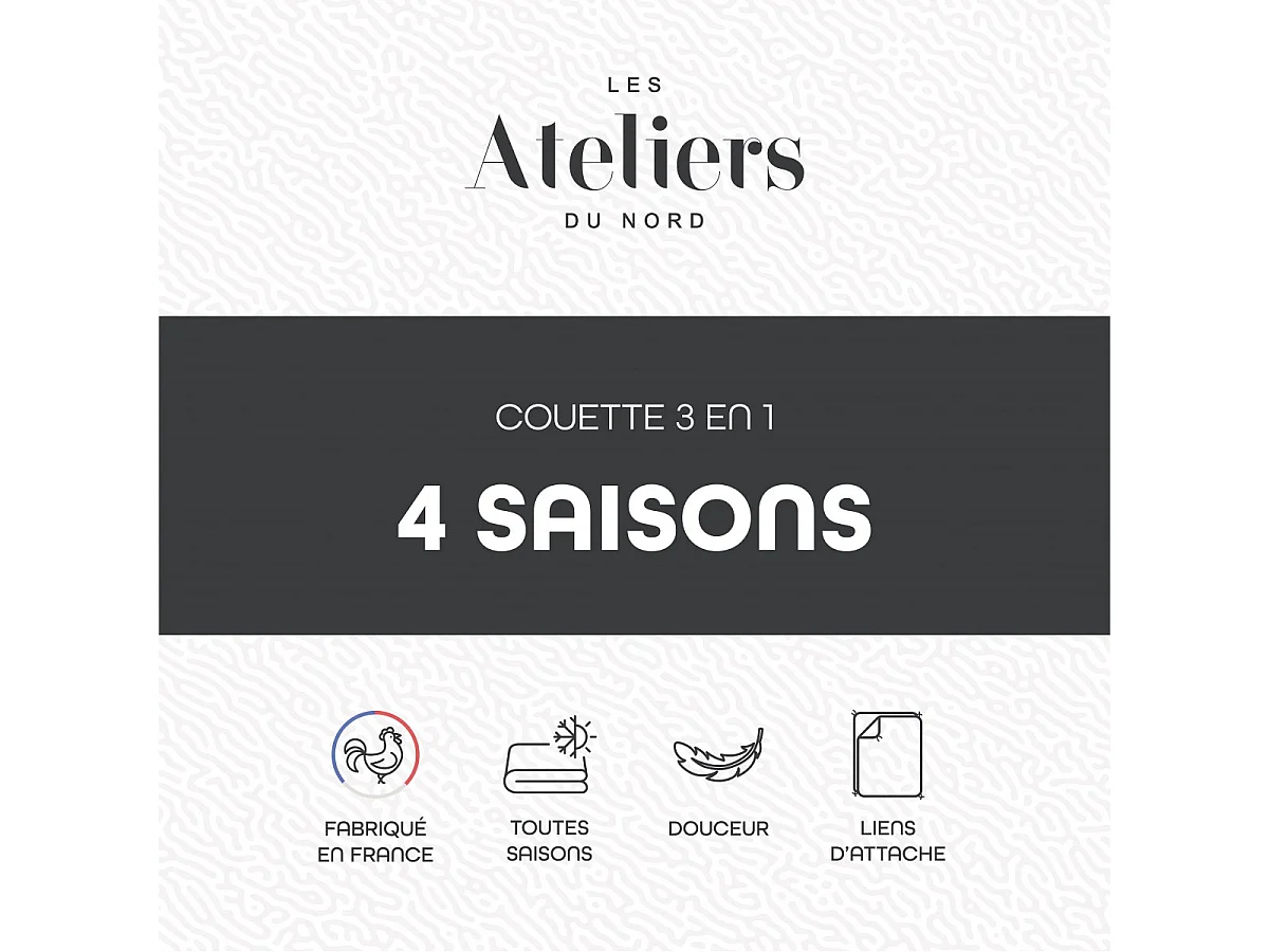 Couette 4 saisons 3en1 140x200cm