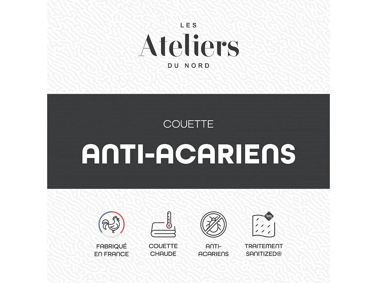 Couette Chaude Anti-acariens 220x240cm