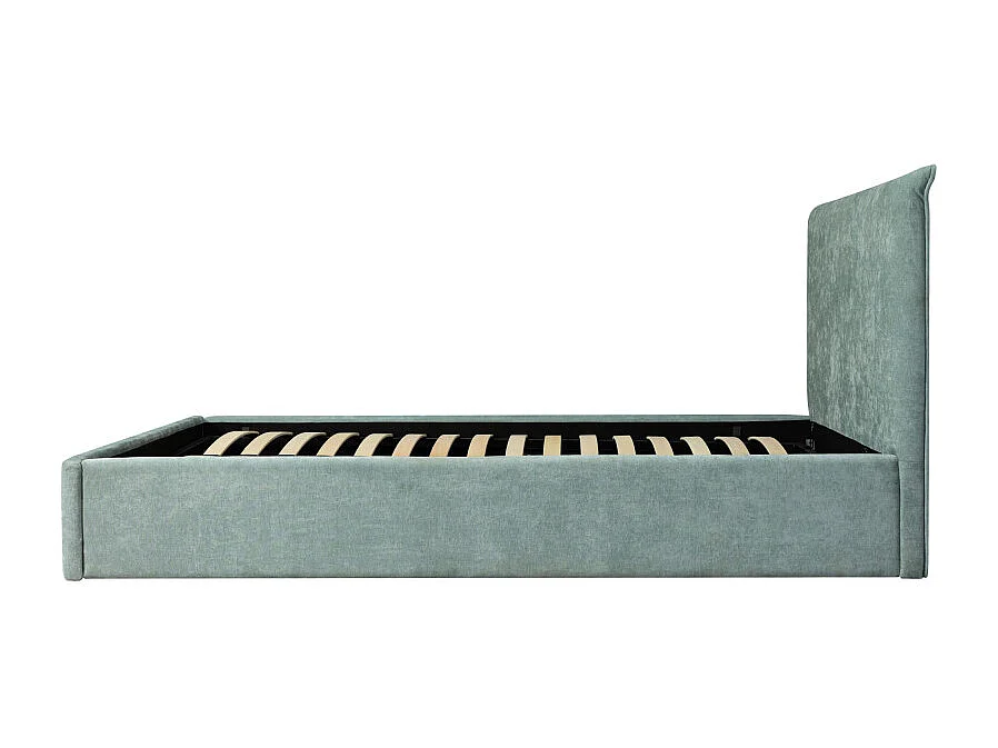 Mac beth - Lit coffre en tissu 160x200cm - Vert d'eau