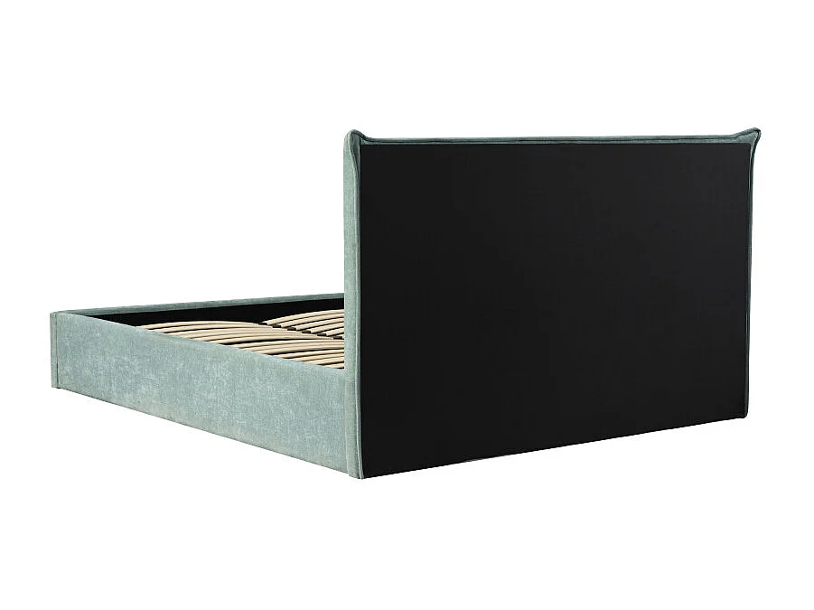Mac beth - Lit coffre en tissu 160x200cm - Vert d'eau
