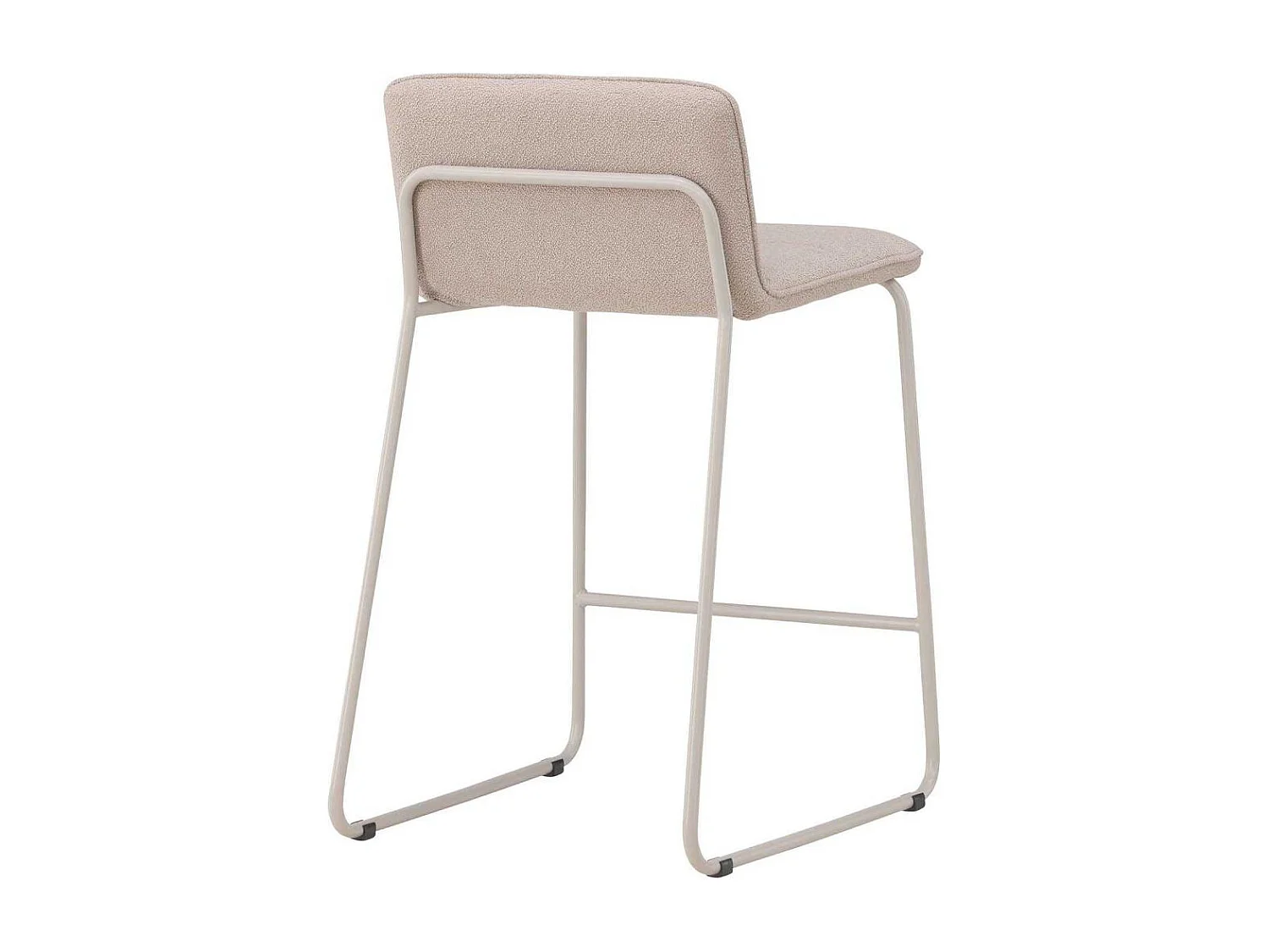 Chaise de bar en tissus bouclette et acier Bisbee