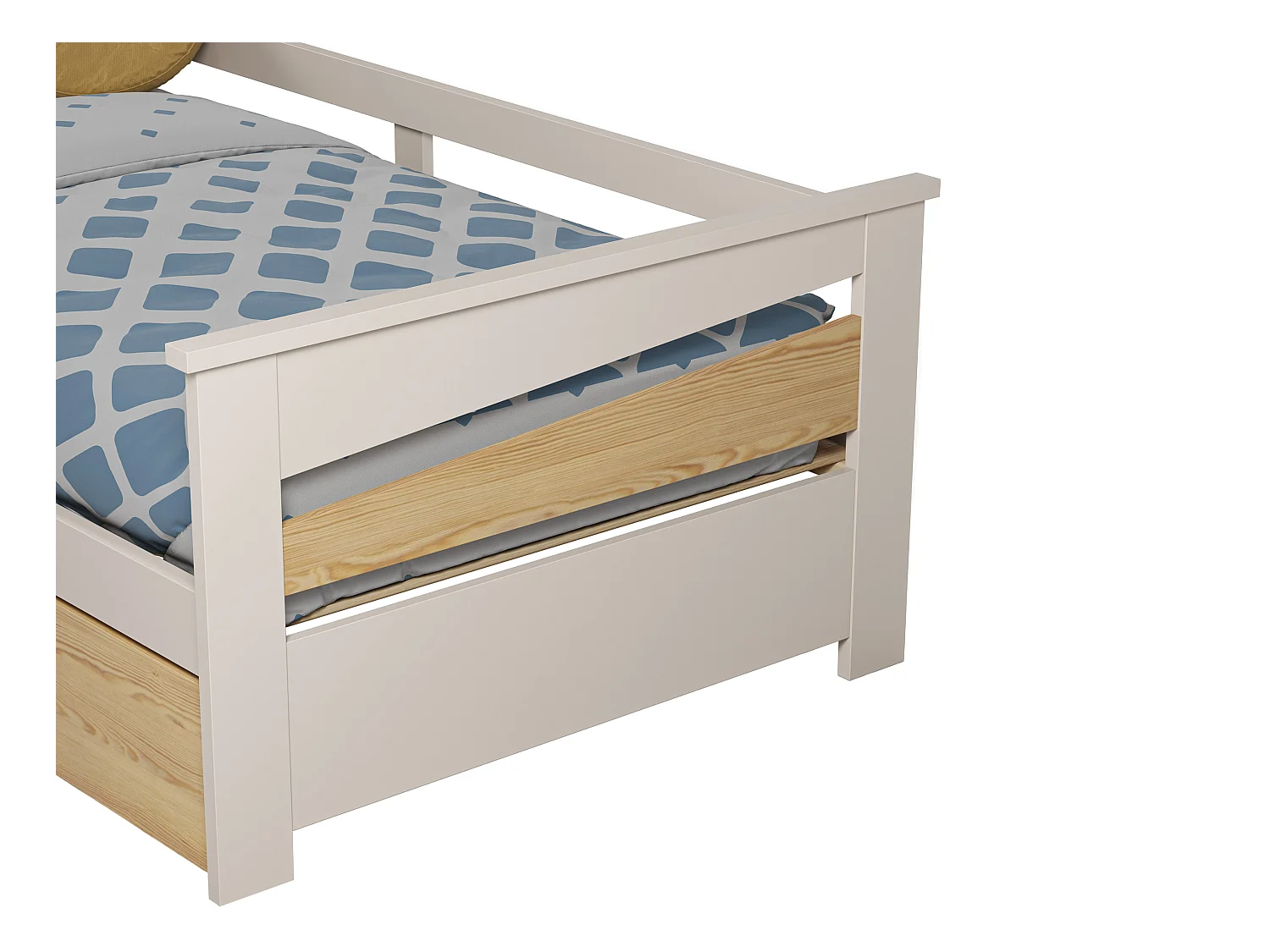 Łóżko wysuwane 2 x 90 x 190 cm - MDF - Naturalny i beżowy - LURAVO