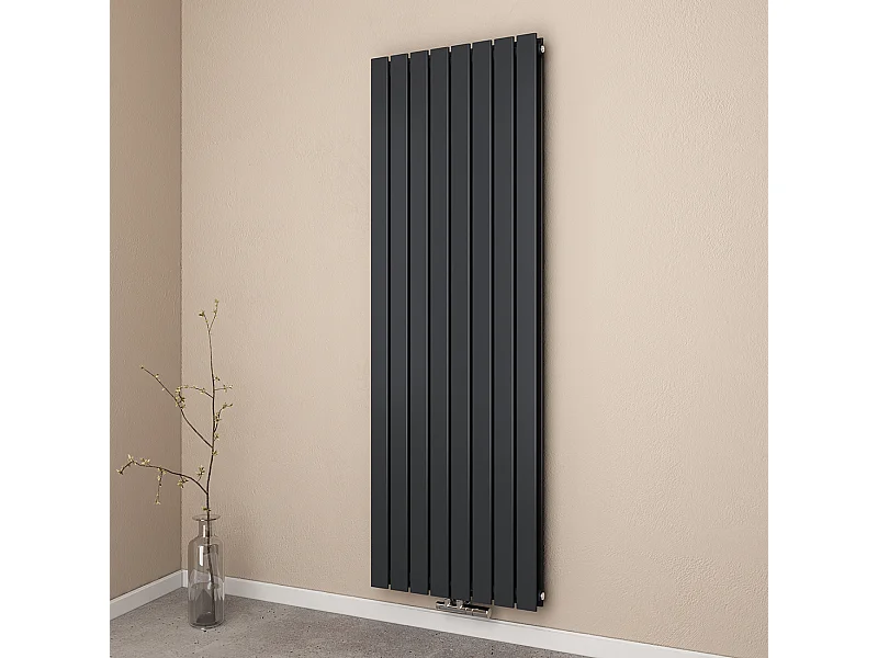 EMKE Radiator - Dubbel-Laags Plat - Mat Antraciet - 180x62 cm - 2227 W - Kolomradiator Vertical - Verwarming voor Alle Ruimtes