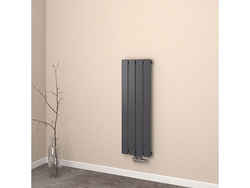EMKE Radiator - Plat Design - Mat Zwart - 90x30 cm - 403 W - Kolomradiator Vertical - Verwarming voor Alle Ruimtes