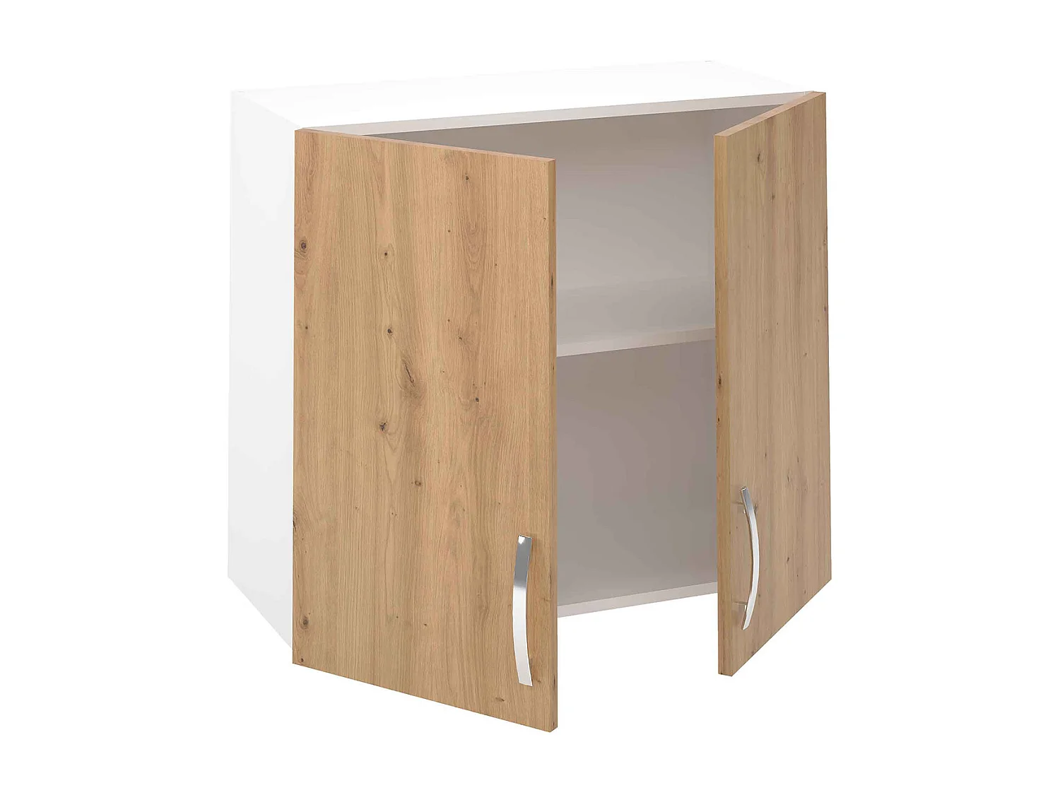 Meuble haut de cuisine avec 2 portes coloris Chêne Albar - Hauteur 70 x Longueur 80 x profondeur 35 cm