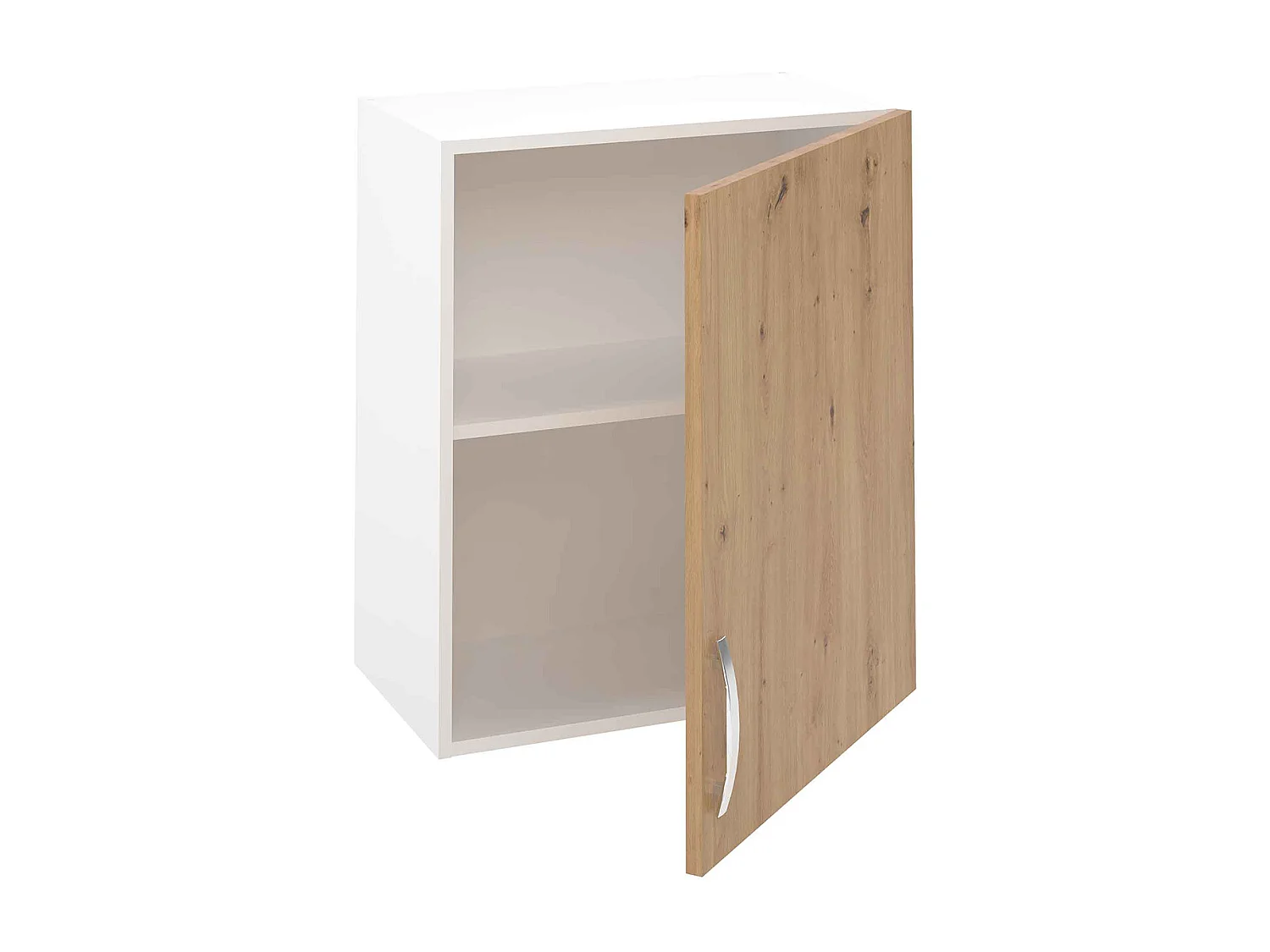 Meuble haut de cuisine avec 1 porte coloris Chêne Albar  - Hauteur 70 x Longueur 60 x profondeur 35 cm