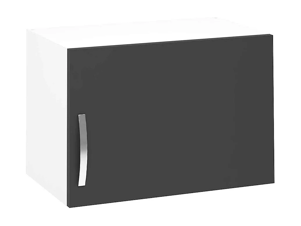 Meuble haut de cuisine avec 1 porte coloris gris  - Hauteur 40 x Longueur 60 x profondeur 35 cm