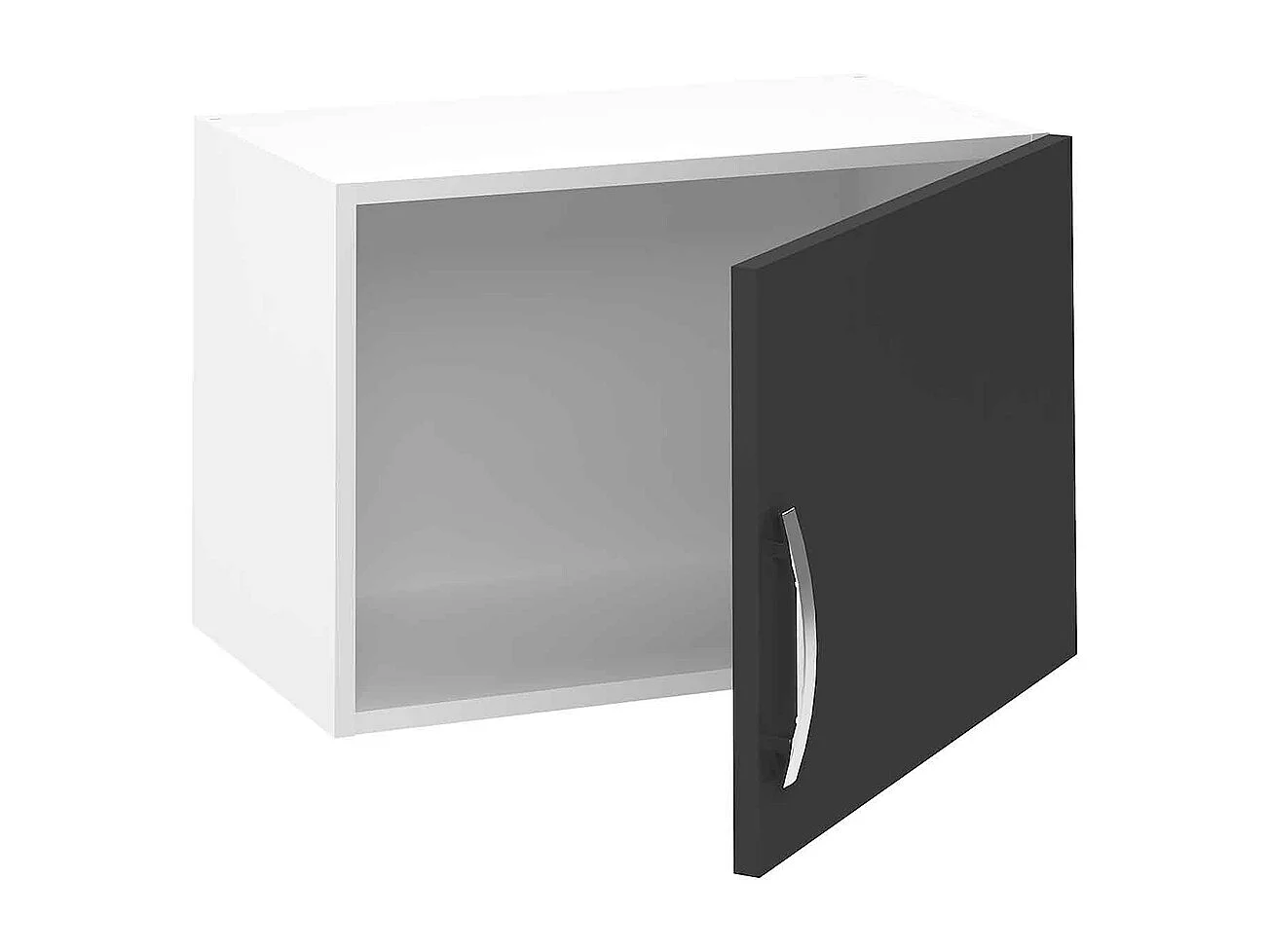 Meuble haut de cuisine avec 1 porte coloris gris  - Hauteur 40 x Longueur 60 x profondeur 35 cm