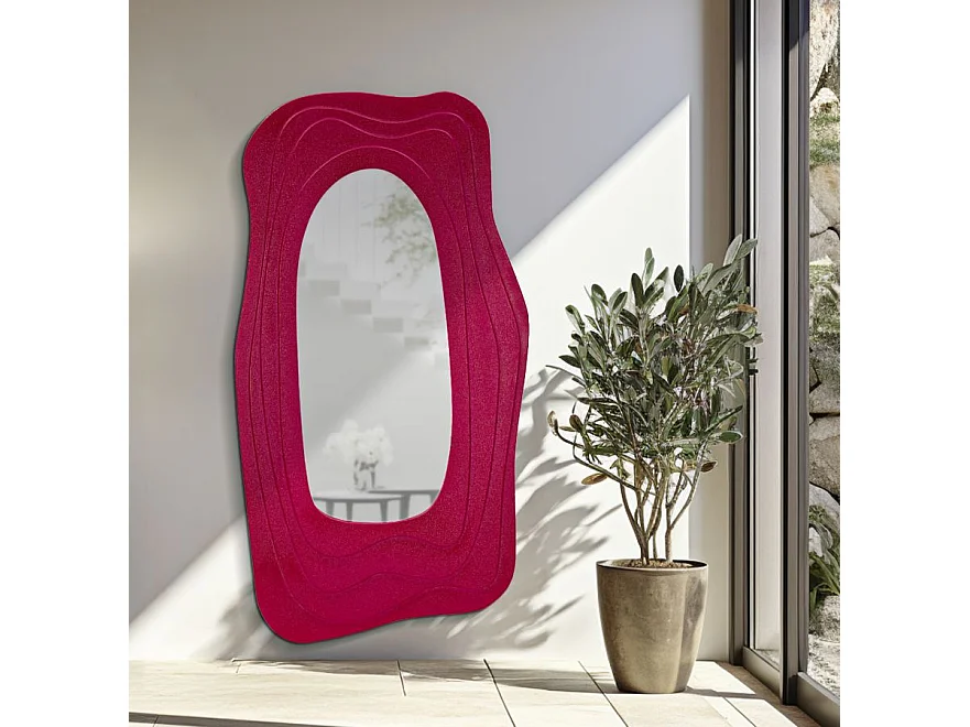 Miroir Mural Design "Daphné" 165cm Fuchsia