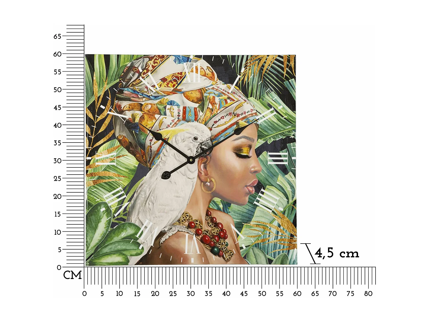 Orologio da parete multicolore cm 60x4,5x60.