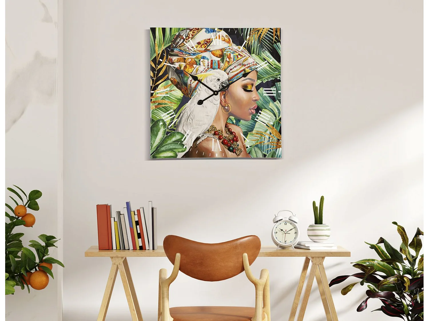 Horloge Murale Déco "Kloe" 60cm Multicolore