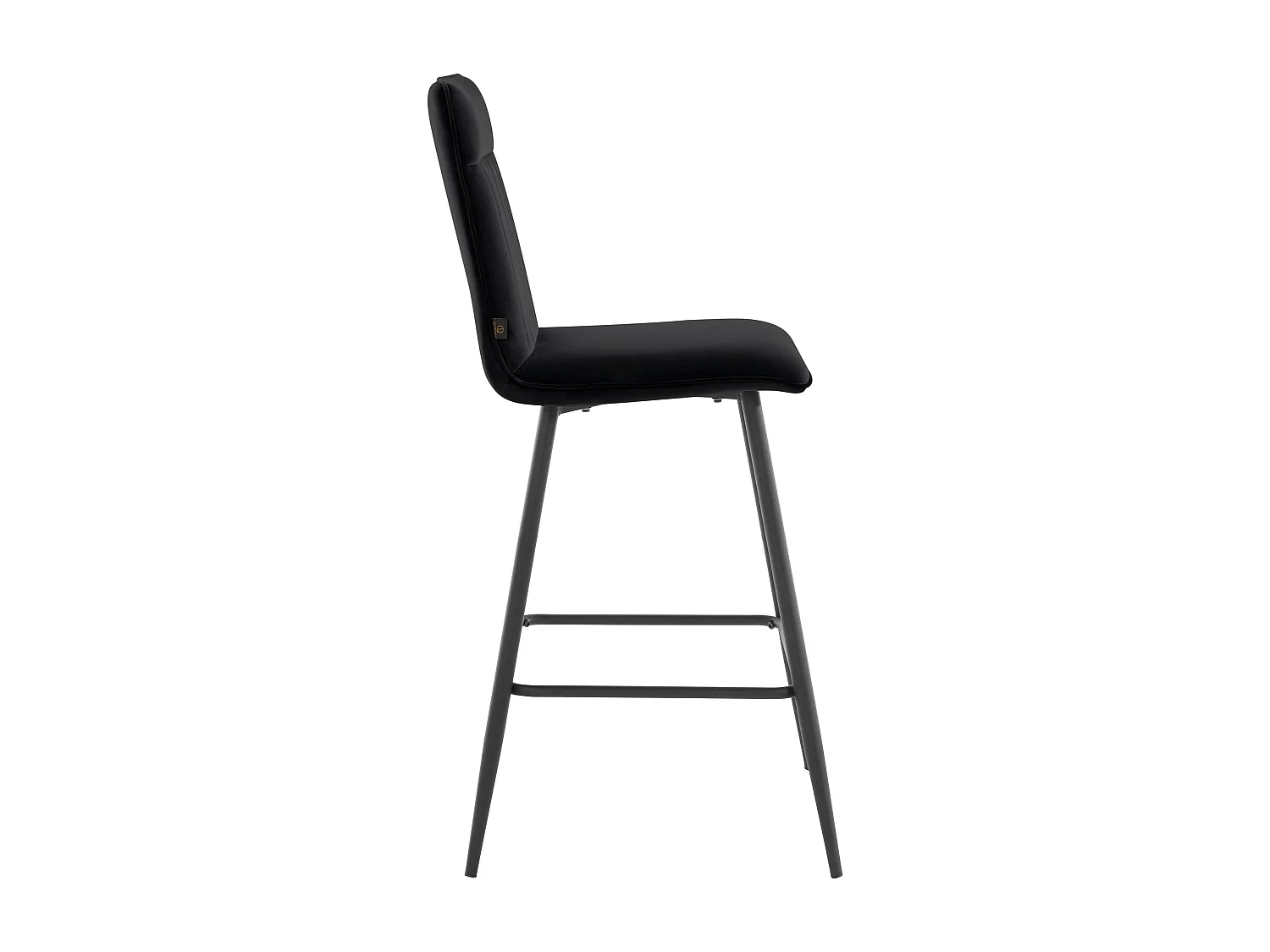 Zeta | Tabouret de bar lot de 2 en velours noir