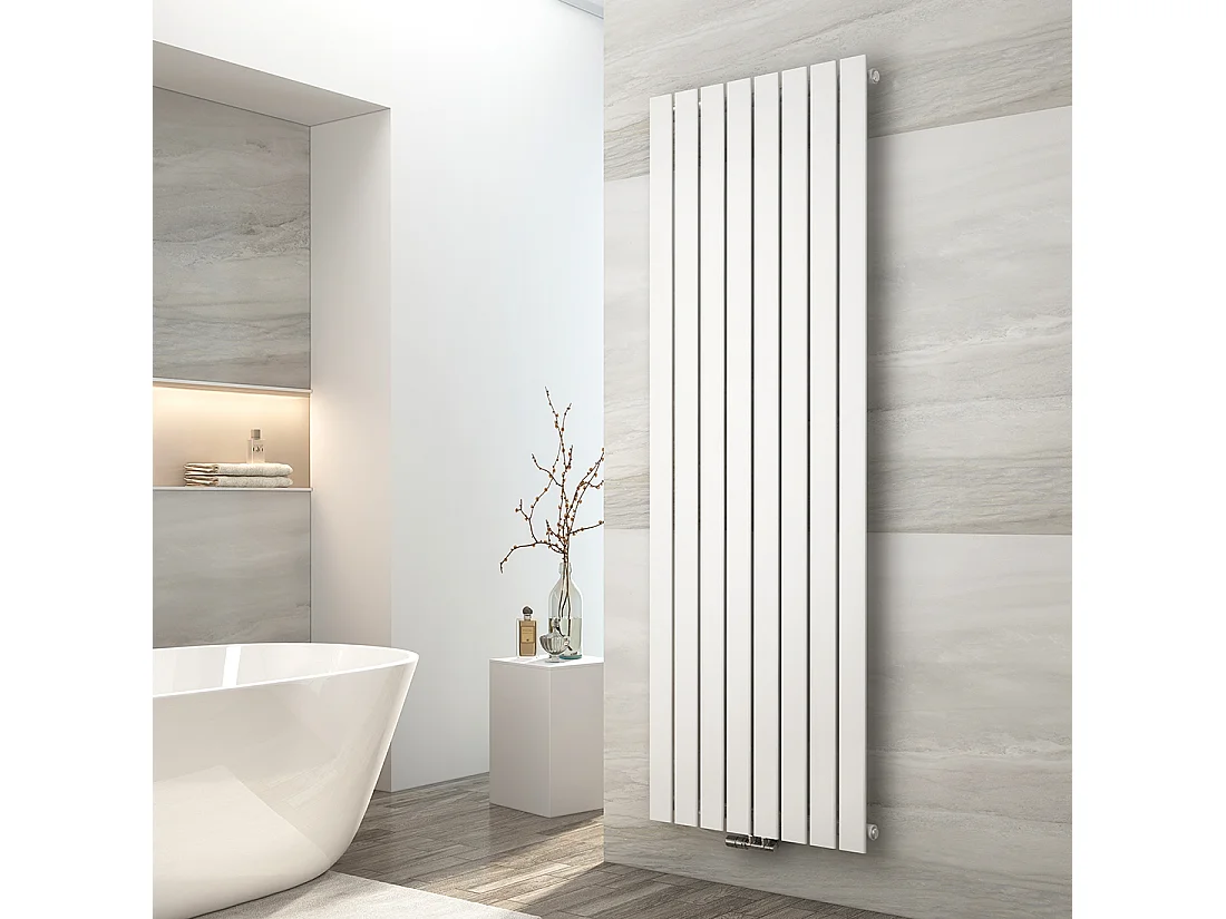 EMKE Radiator - Plat Design - Glanzend Wit - 180x62 cm - 1265 W - Kolomradiator Vertical - Verwarming voor Alle Ruimtes