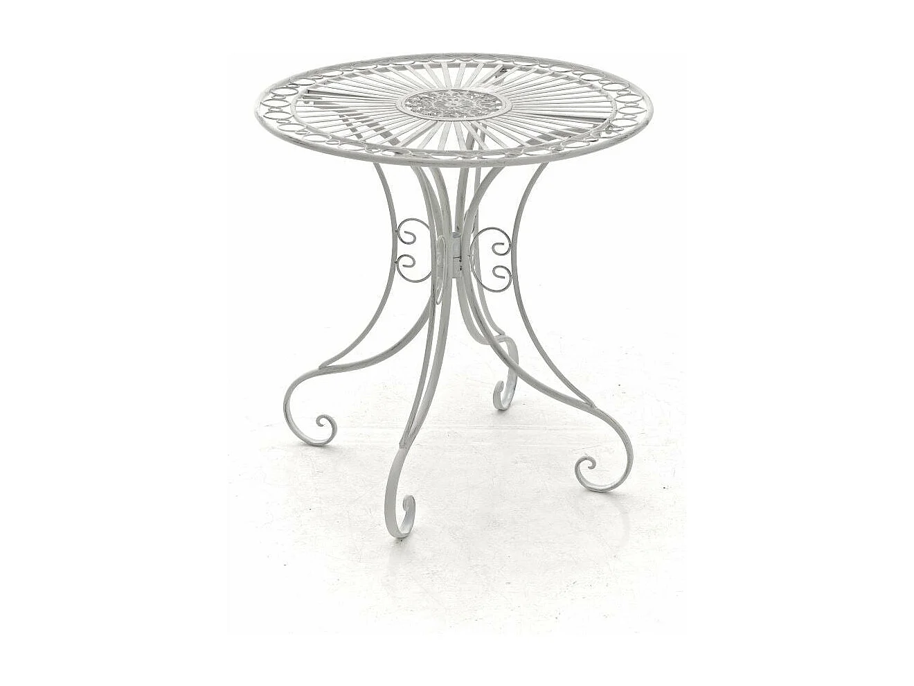 Table de jardin en blanche 70 x 70 x 72.5 cm MDJ10052
