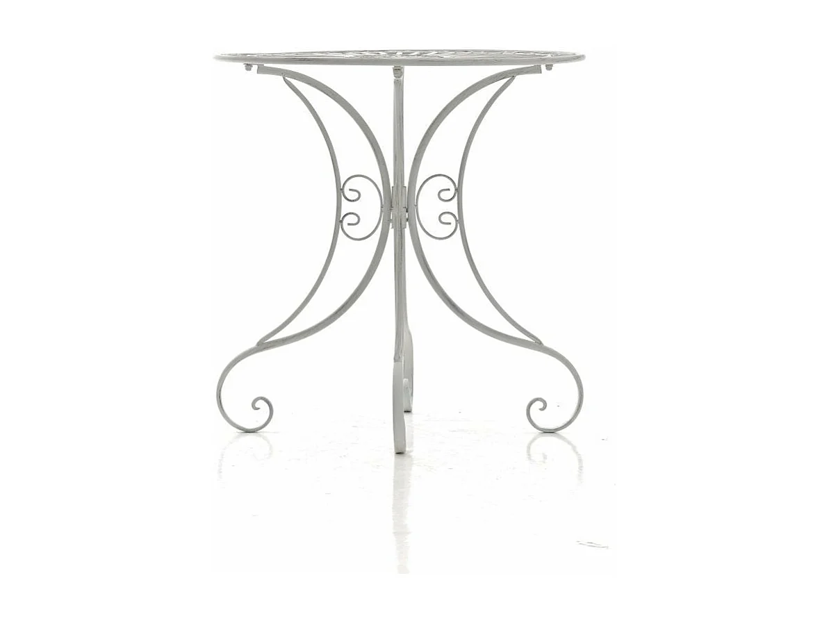 Table de jardin en blanche 70 x 70 x 72.5 cm MDJ10052