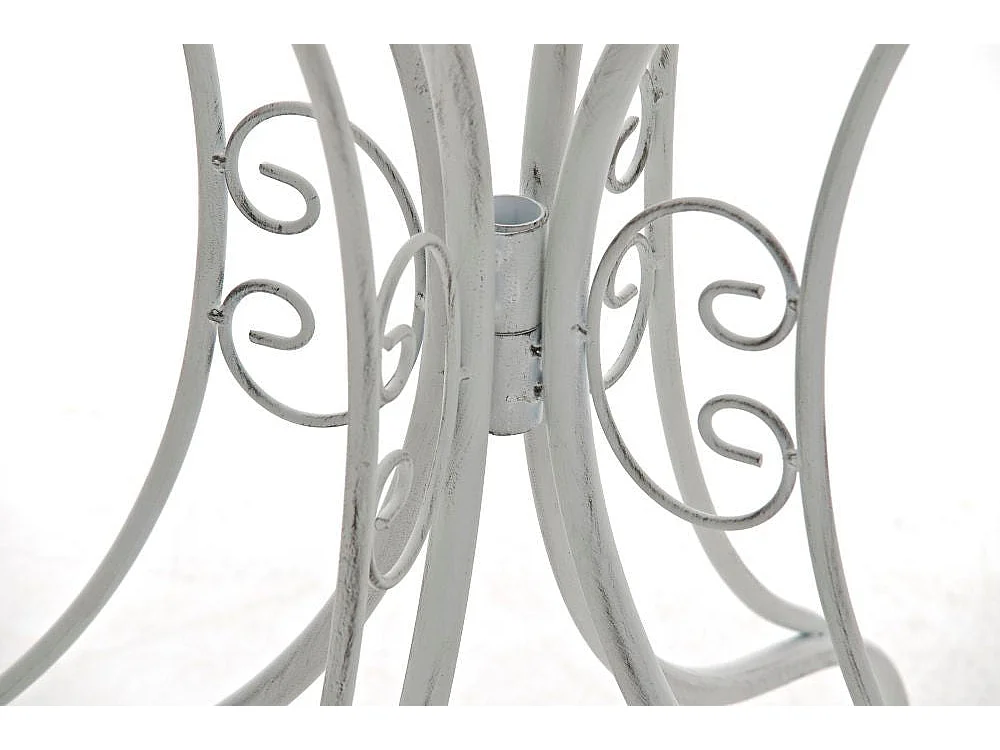 Table de jardin en blanche 70 x 70 x 72.5 cm MDJ10052