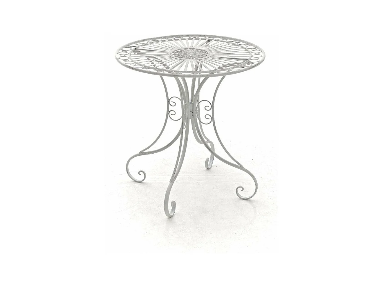 Table de jardin en blanche 70 x 70 x 72.5 cm MDJ10052