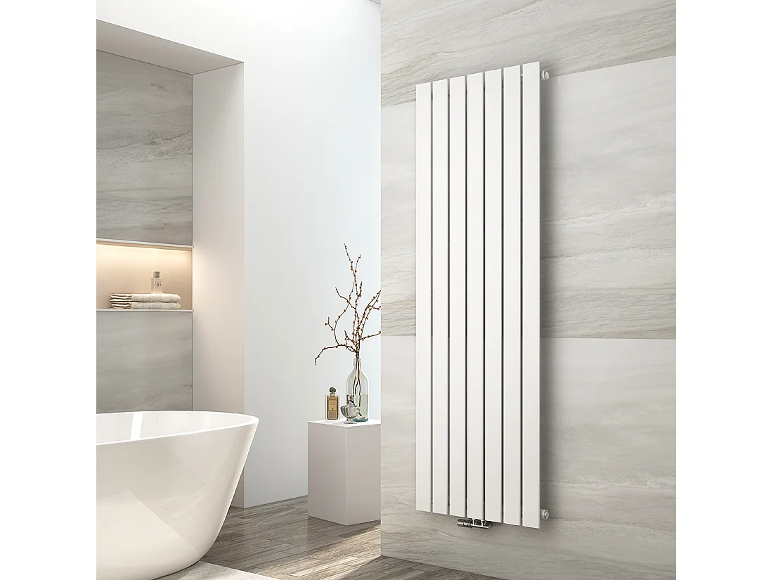 EMKE Radiator - Plat Design - Glanzend Wit - 160x54 cm - 991 W - Kolomradiator Vertical - Verwarming voor Alle Ruimtes