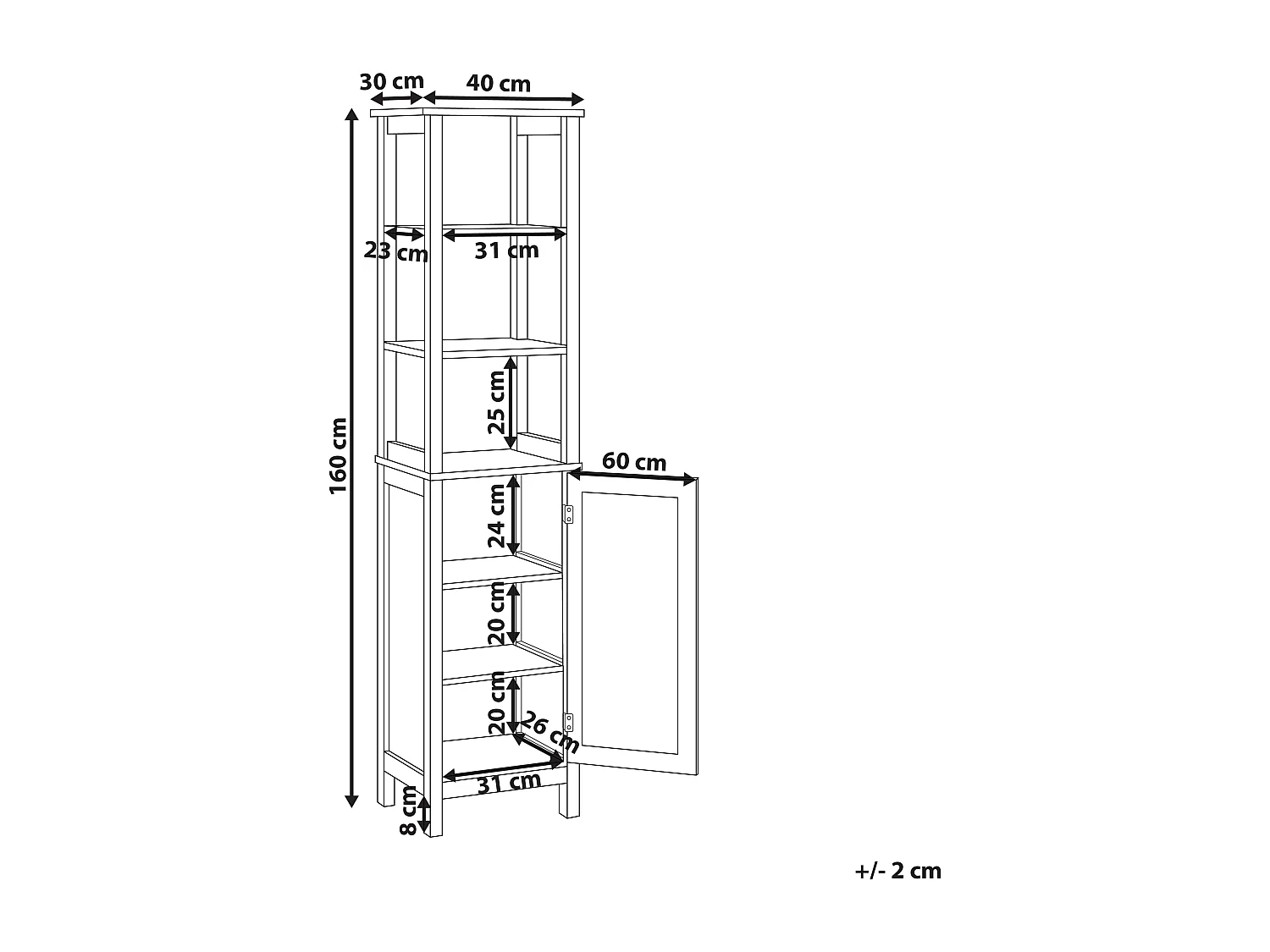 Meuble haut ALAMOS 40 cm Blanc