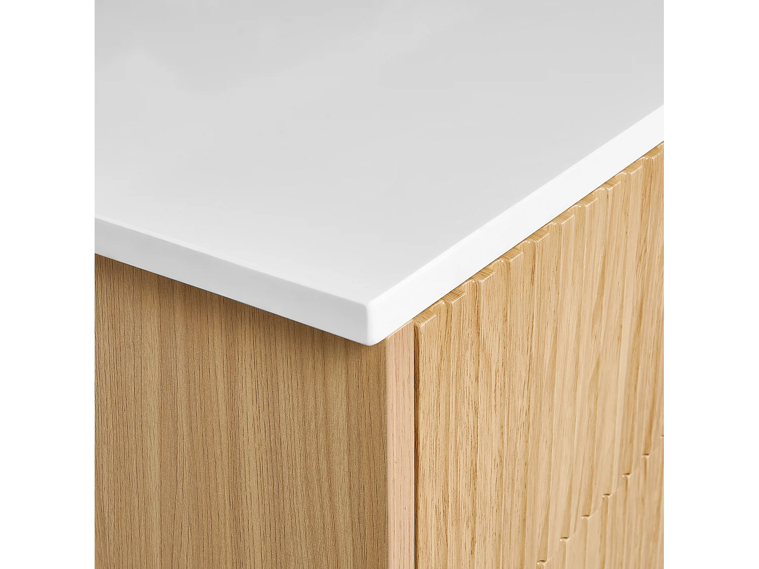 Meuble lavabo mural BEXTI 60 cm Marron clair