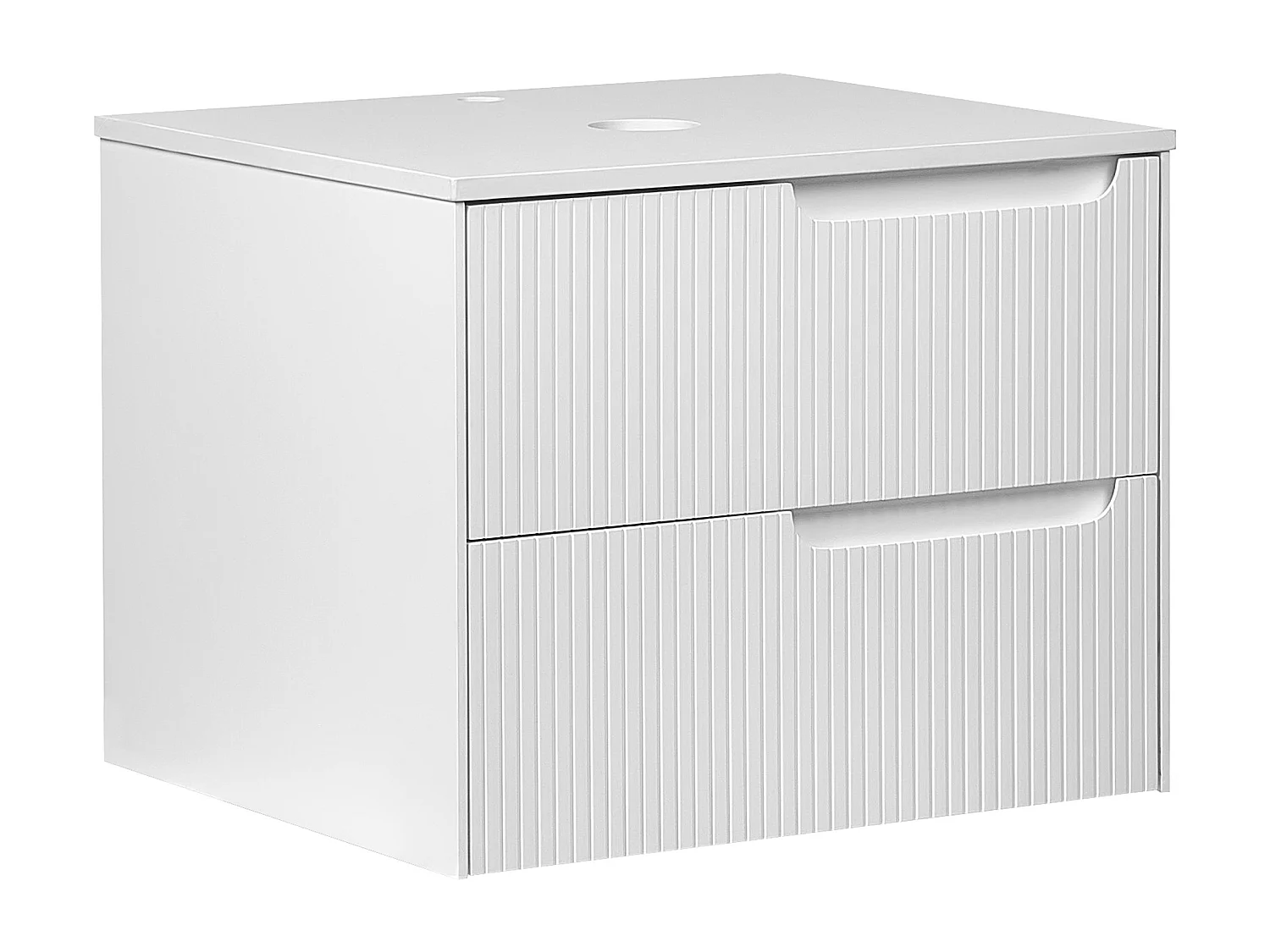 Meuble lavabo mural QUINTELA 60 cm Blanc