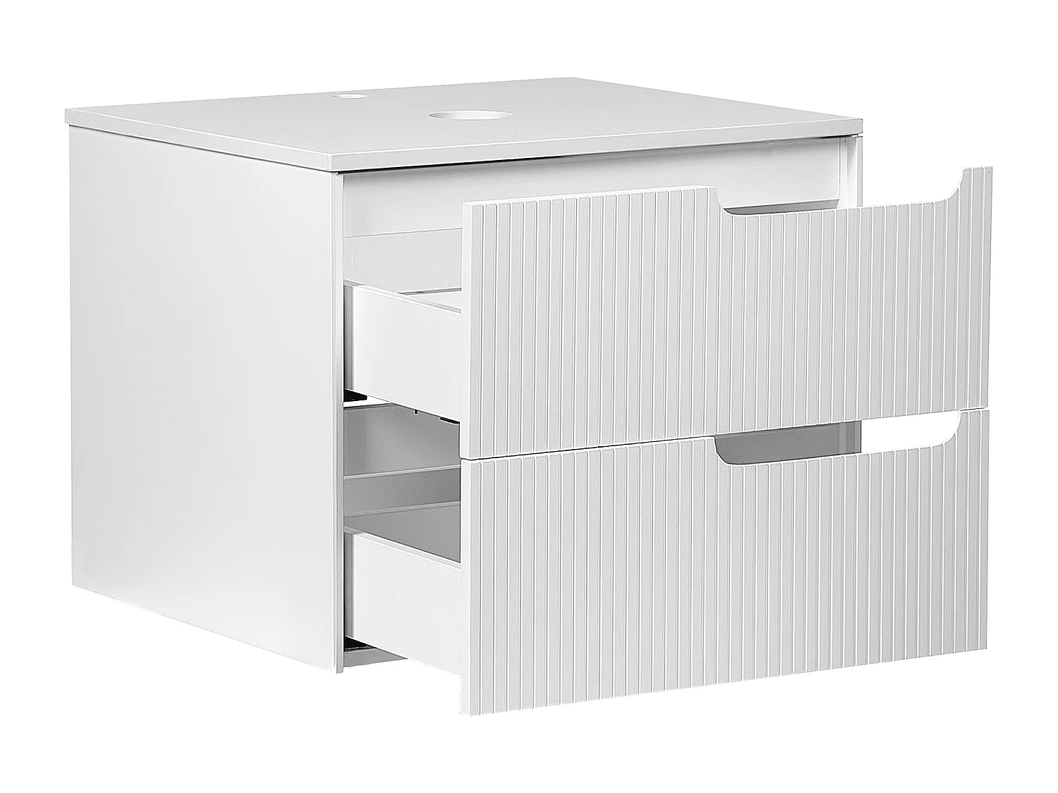 Meuble lavabo mural QUINTELA 60 cm Blanc