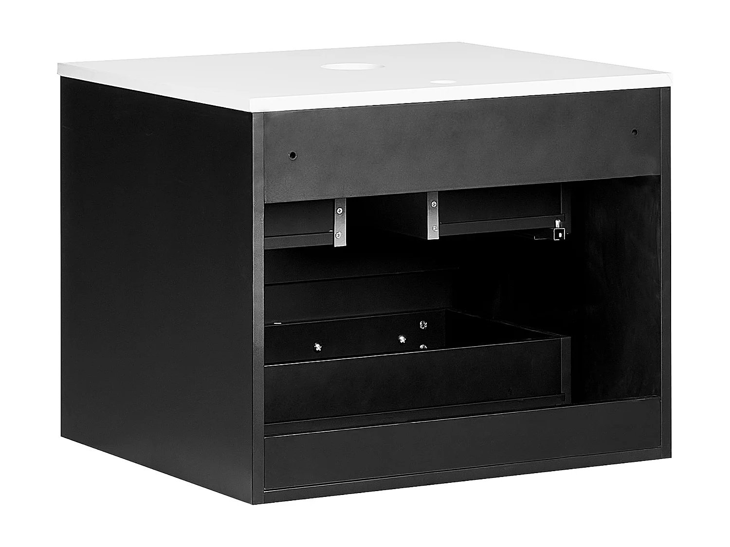 Wandmontierter Waschtischunterschrank QUINTELA 60 cm Schwarz