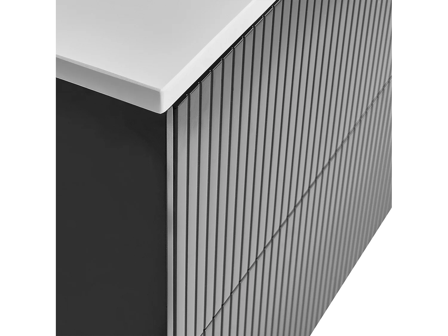 Meuble lavabo mural QUINTELA 60 cm Noir