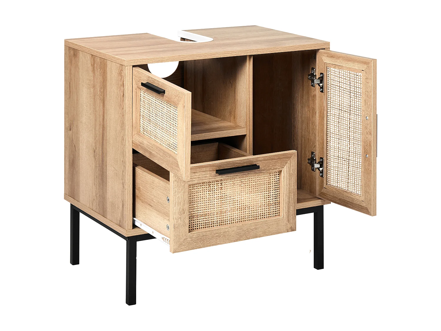 Meuble-lavabo ROSELL 60 cm Marron clair