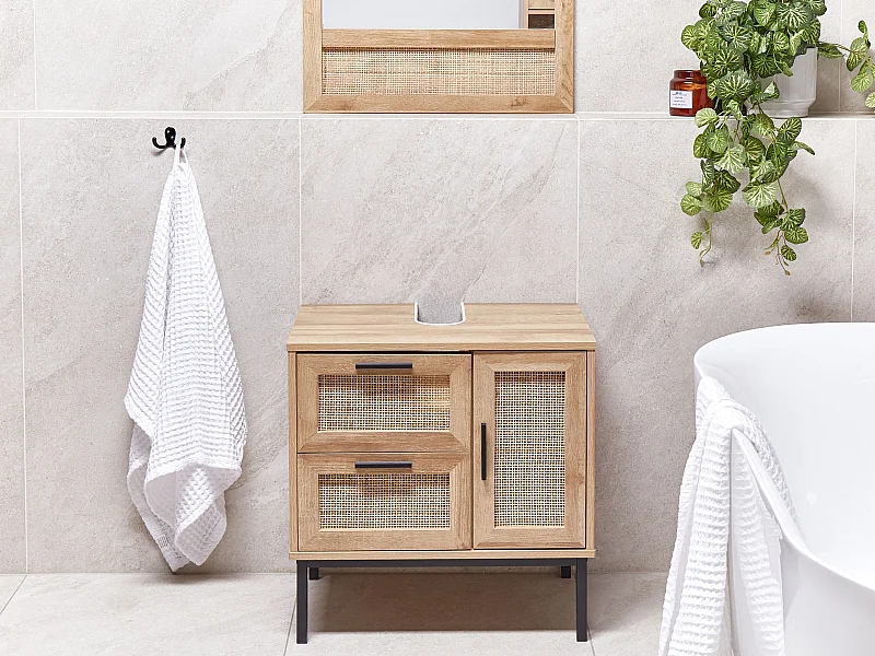 Mobile per lavabo ROSELL 60 cm Marrone chiaro