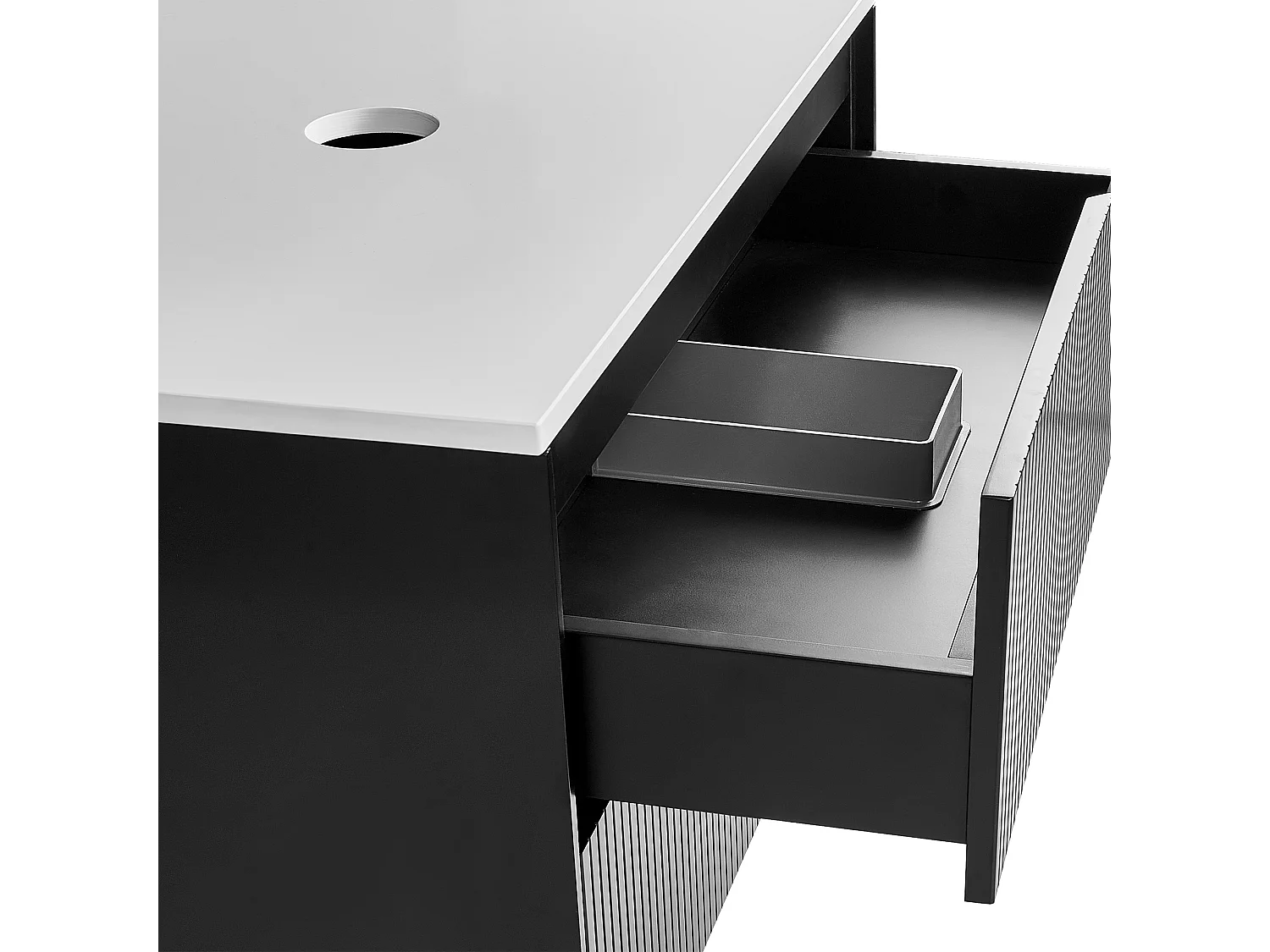 Mobile lavabo da parete QUINTELA 80 cm Nero