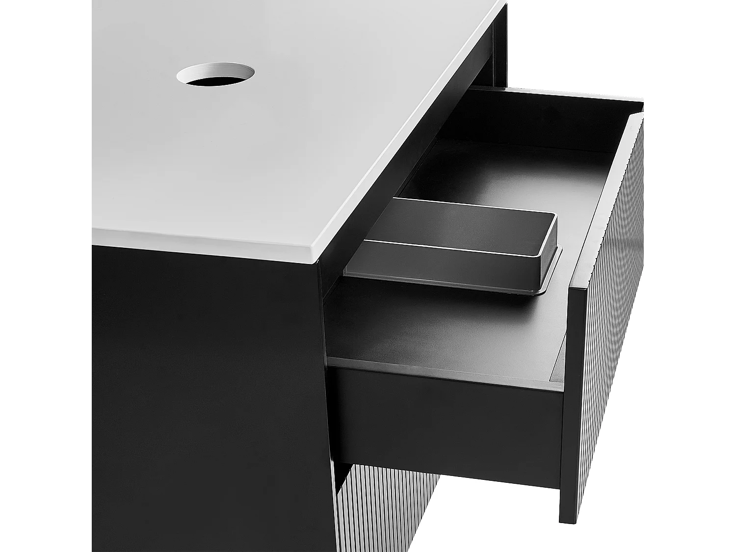 Meuble lavabo mural QUINTELA 80 cm Noir