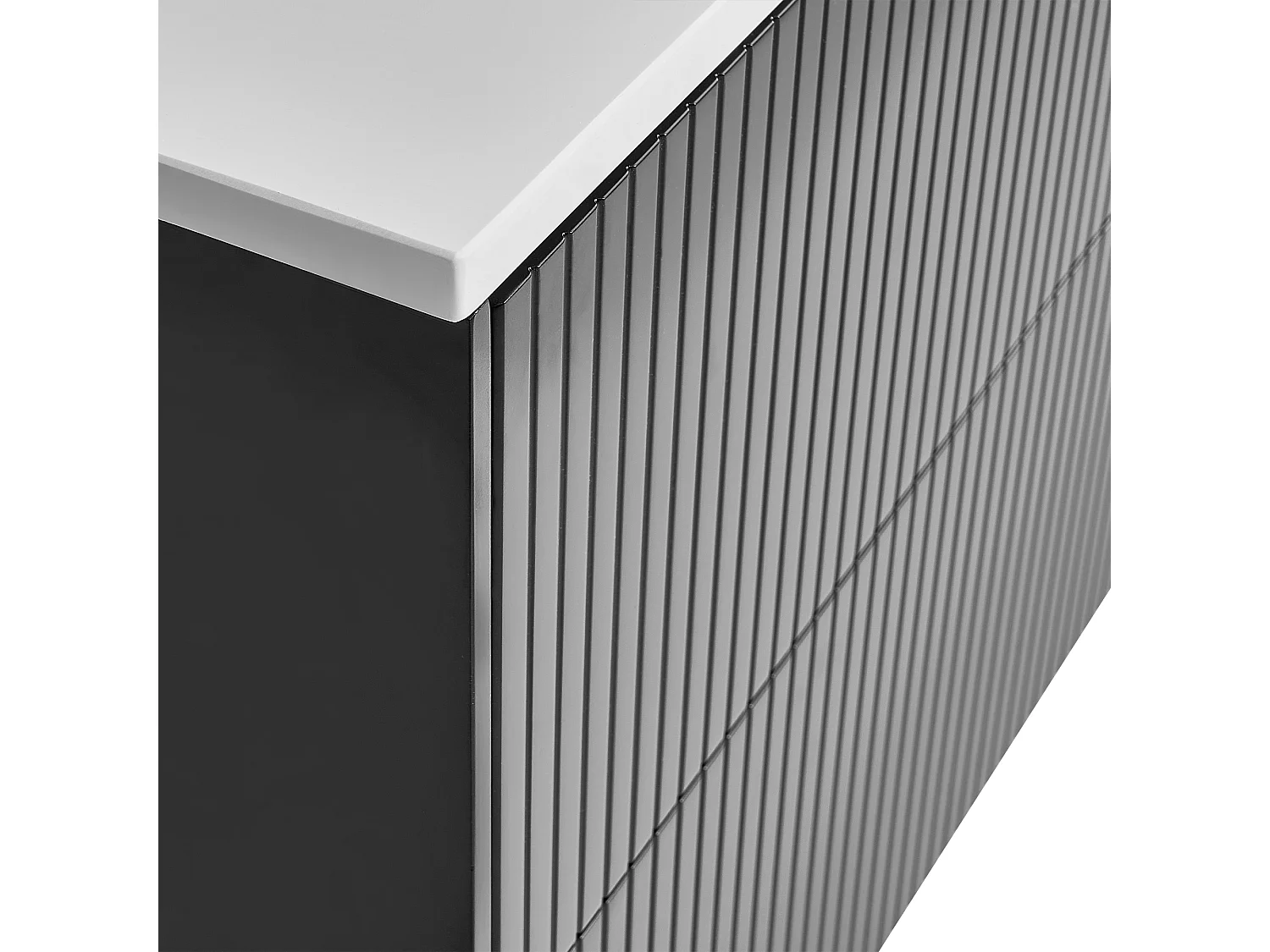 Meuble lavabo mural QUINTELA 80 cm Noir