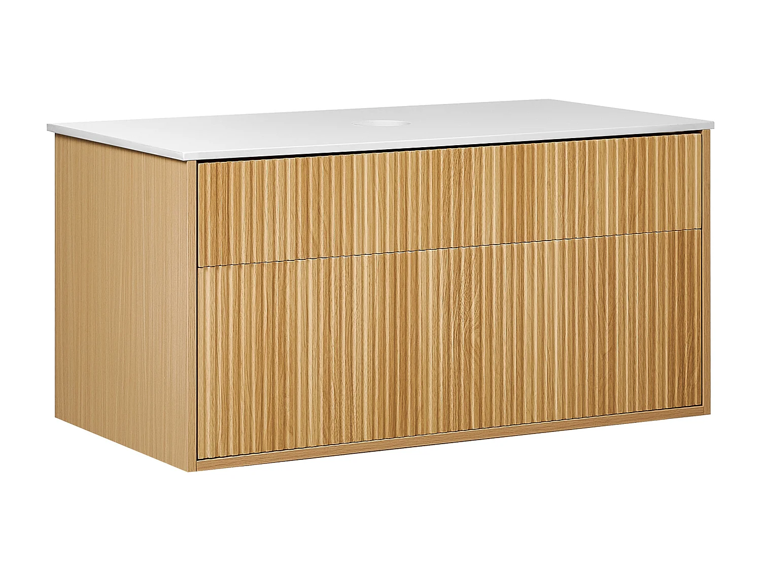 Mobile lavabo da parete BEXTI 100 cm Marrone chiaro