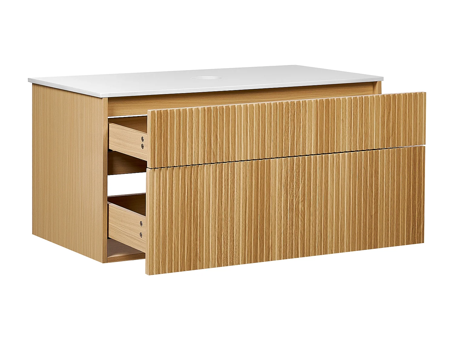 Mobile lavabo da parete BEXTI 100 cm Marrone chiaro