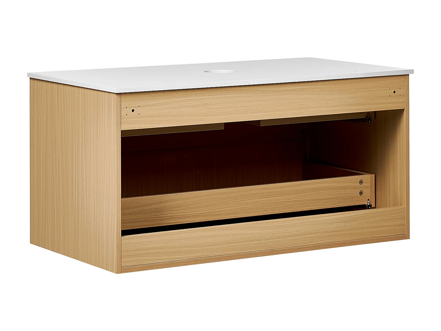 Mobile lavabo da parete BEXTI 100 cm Marrone chiaro