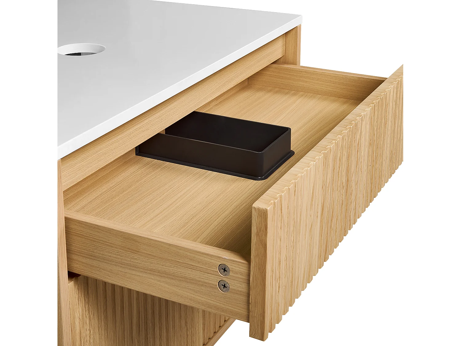 Mobile lavabo da parete BEXTI 100 cm Marrone chiaro