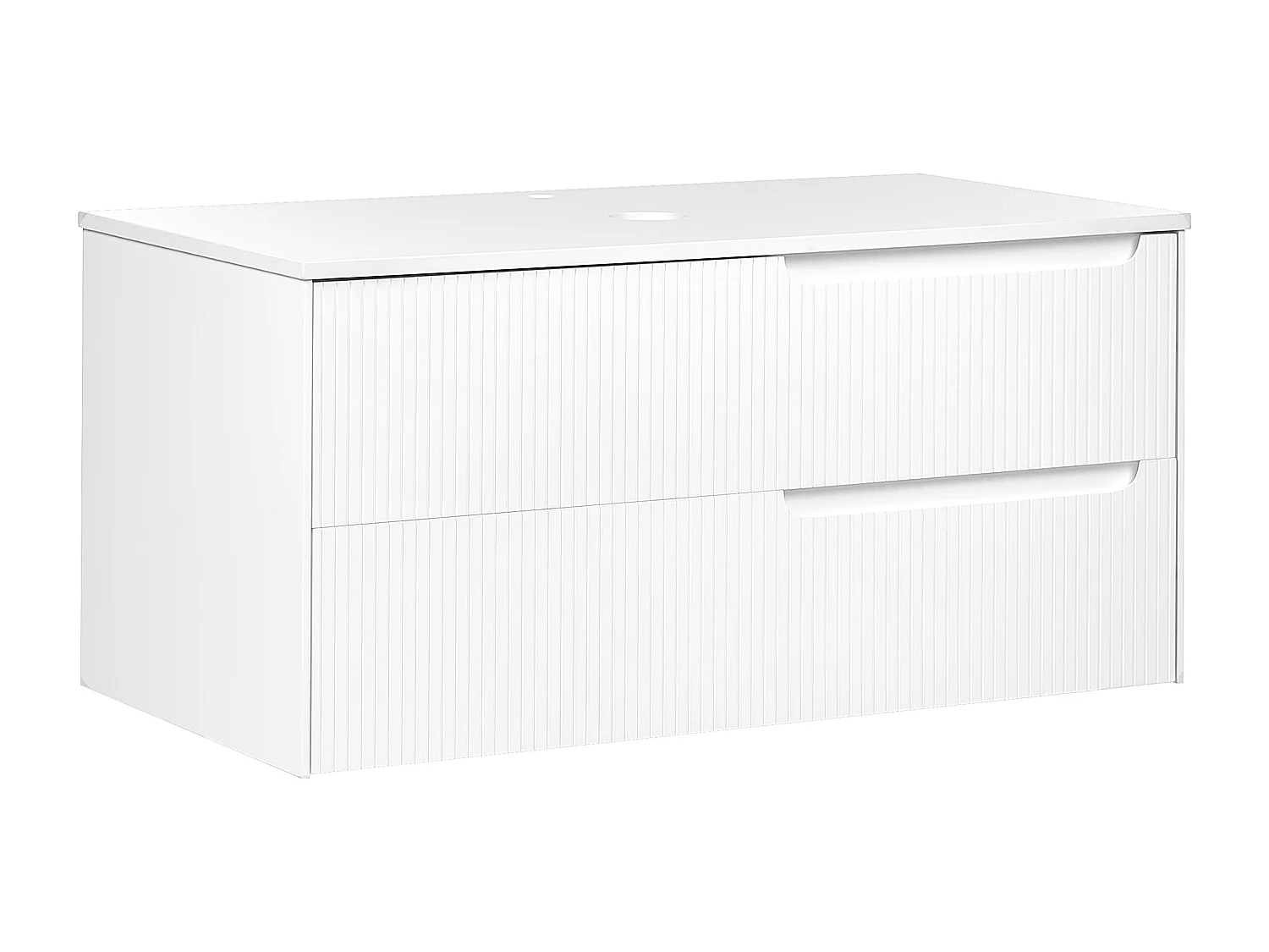 Mobile lavabo da parete QUINTELA 100 cm Bianco