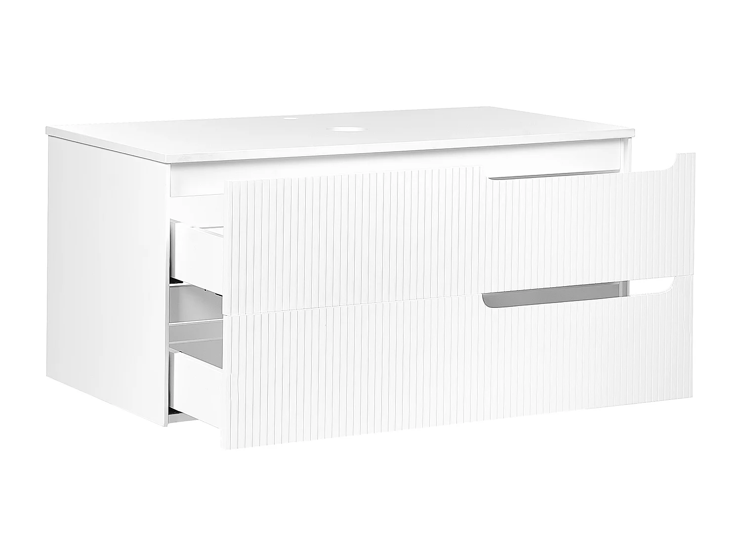 Mobile lavabo da parete QUINTELA 100 cm Bianco