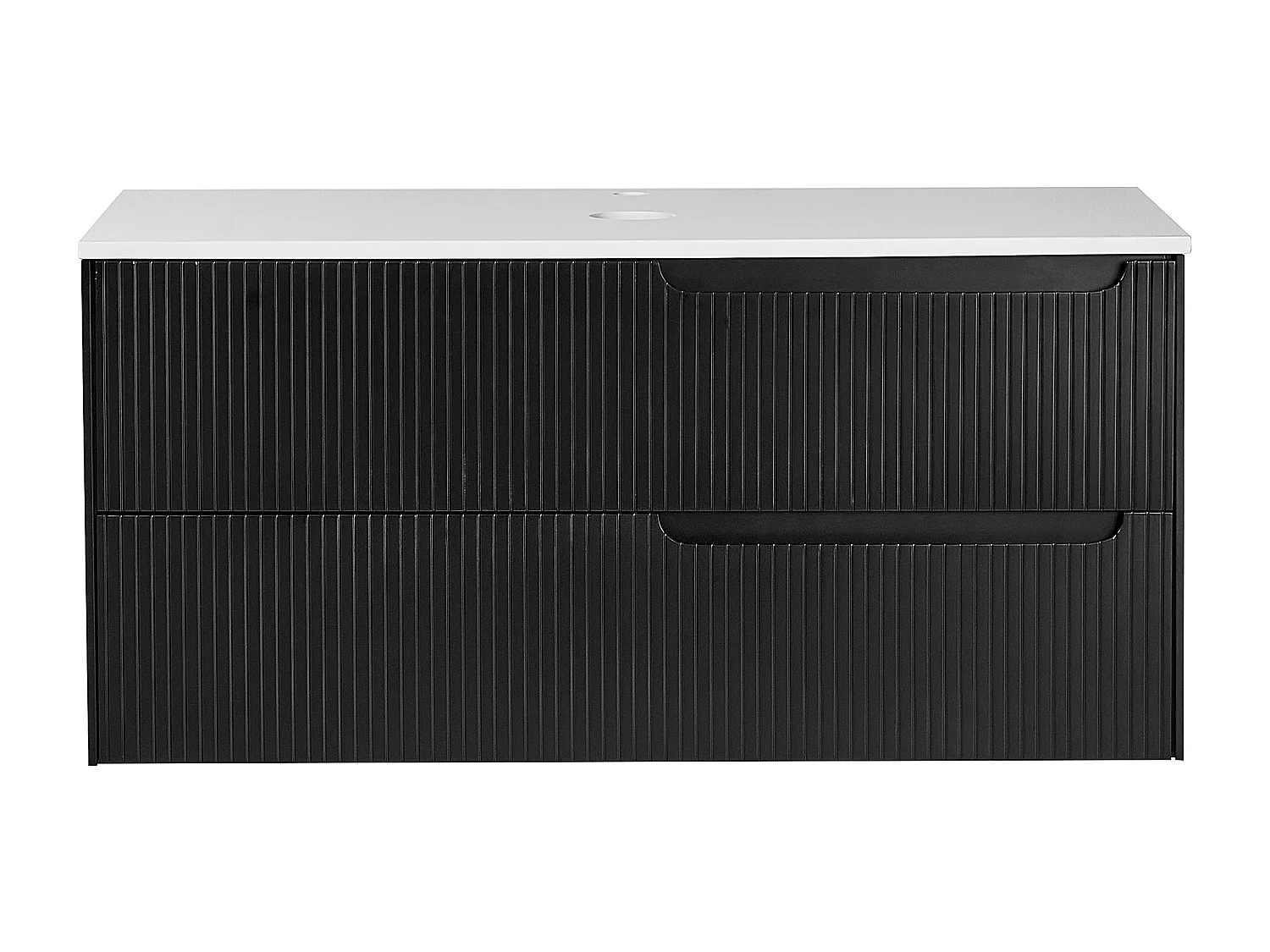 Meuble lavabo mural QUINTELA 100 cm Noir