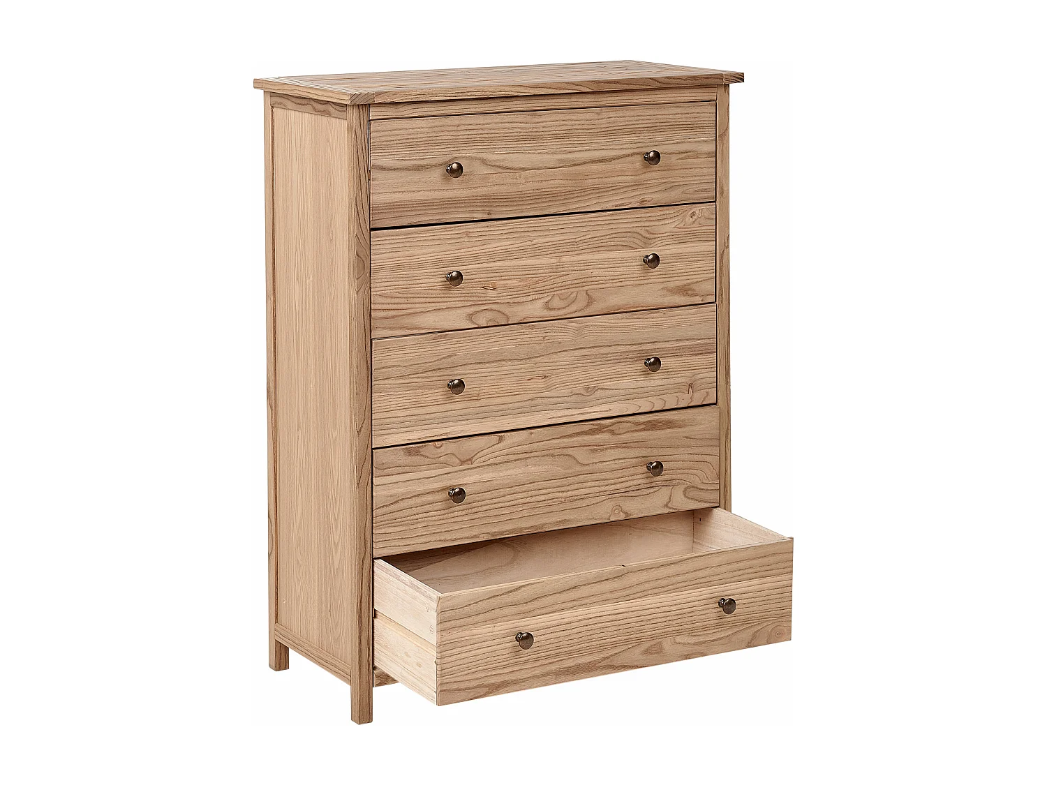 Commode à 5 tiroirs SALTON Sassafras Marron